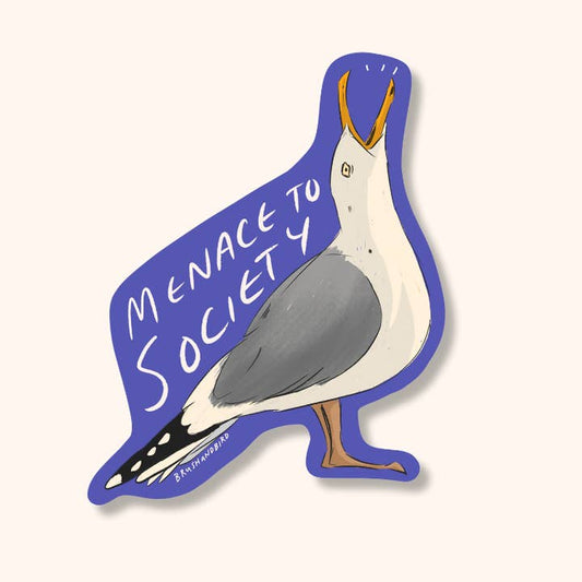 Menace to Society Seagull Sticker