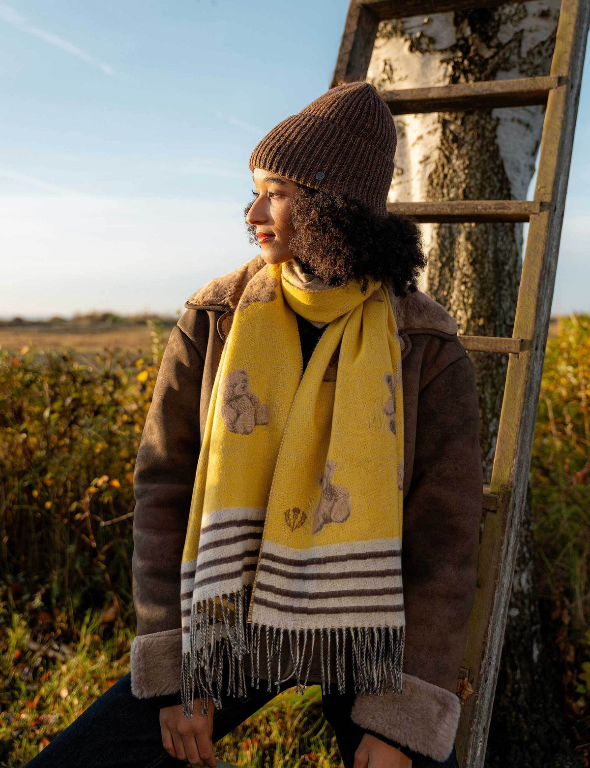Rib Knit Toque Brown