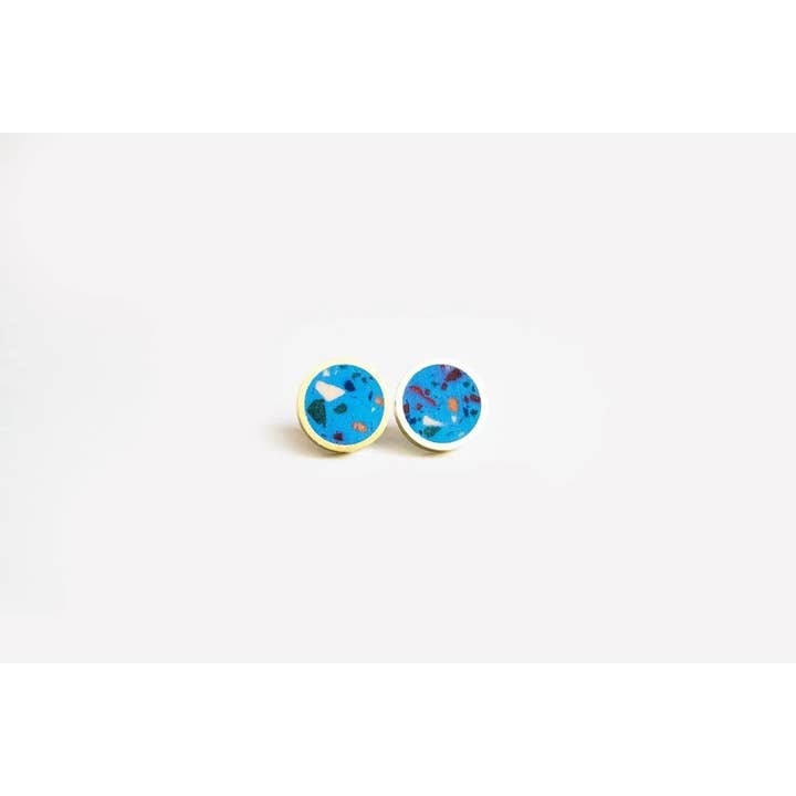 Concrete Confetti Framed Small Earrings