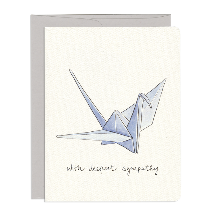 Paper Crane Sympathy Card