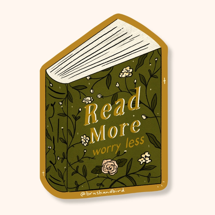 Read More, Worry Less Sticker