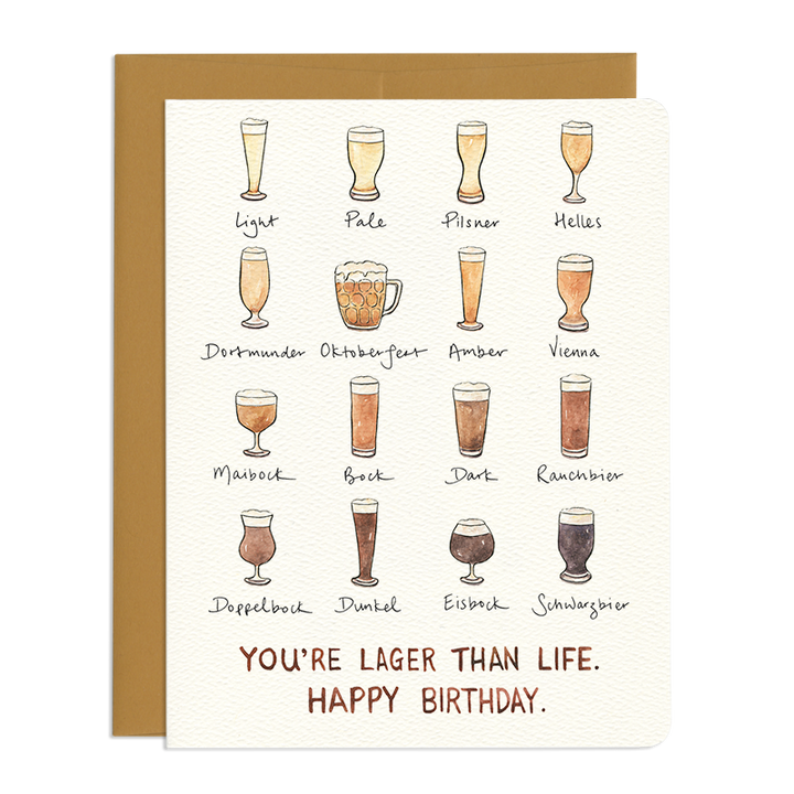 Lager Birthday Card
