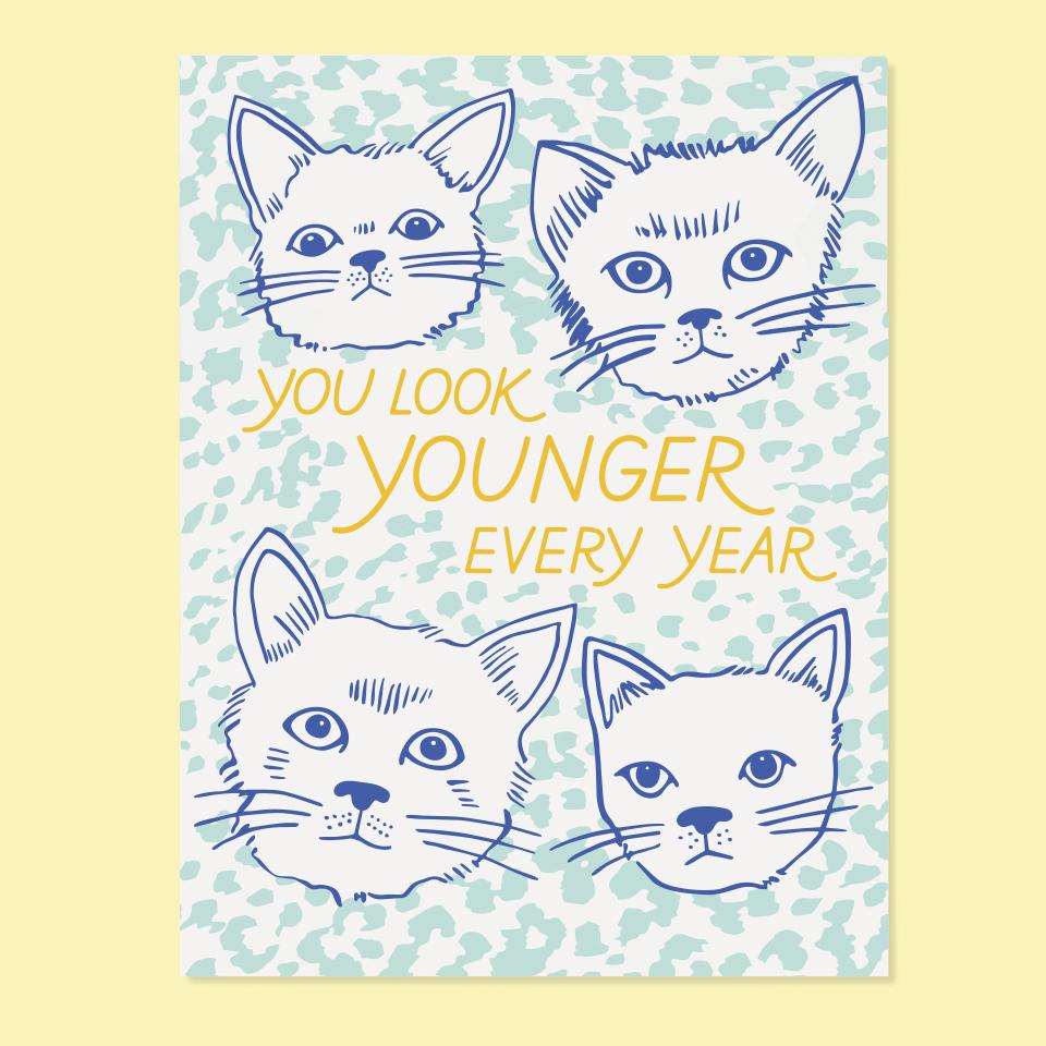 Younger Cats Birthday Card