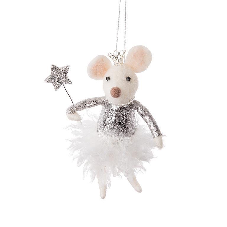 Princess Mouse with Wand Felt Ornament