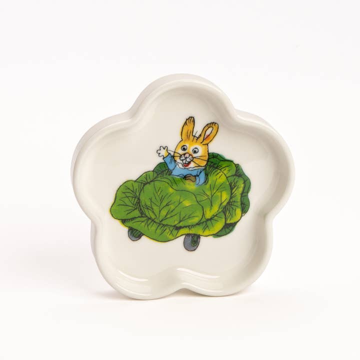 Magpie X Richard Scarry Cabbage Car Flower Trinket Dish