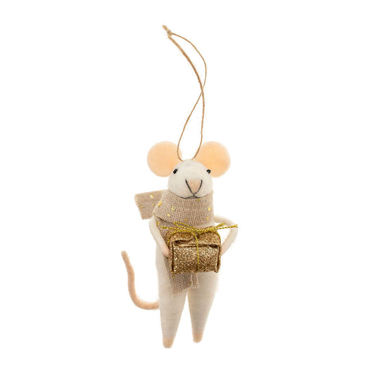 Generous Georgina Mouse Felt Ornament