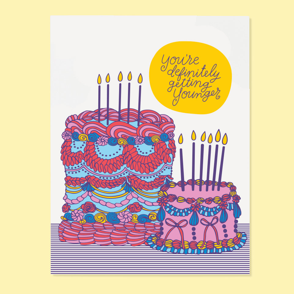 Younger Cakes Birthday Card