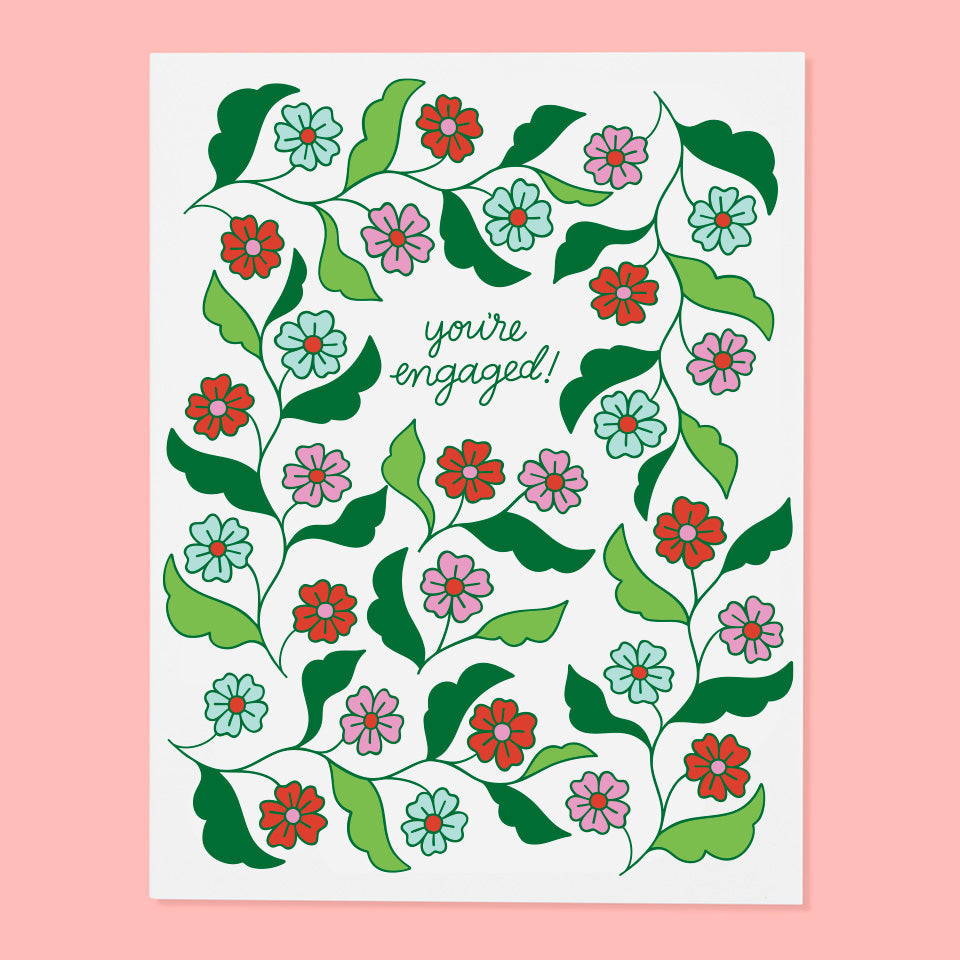 Vine Engaged Card