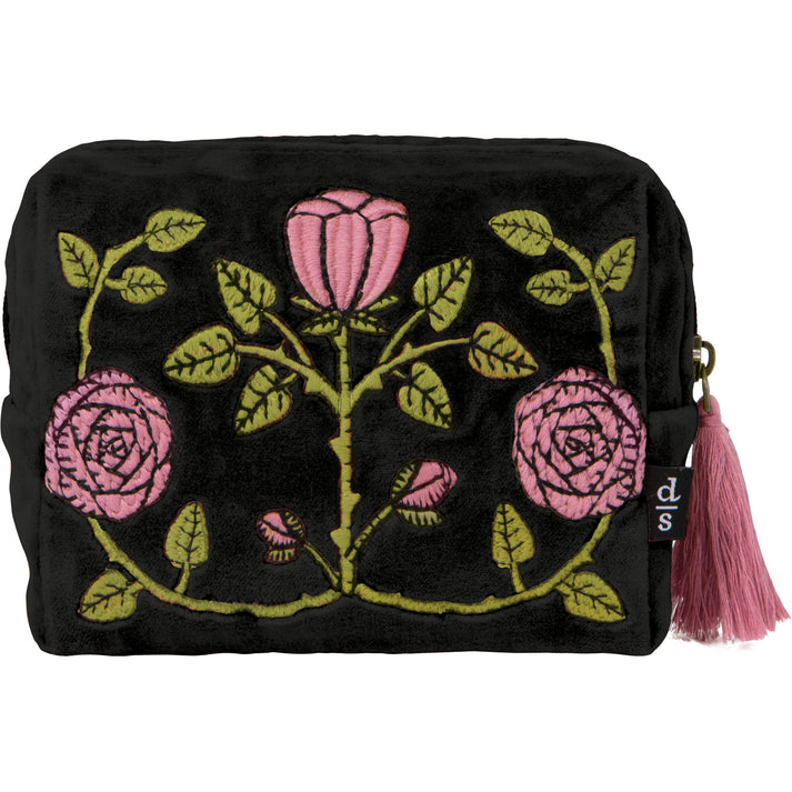 Rose Briar Embroidered Pouch