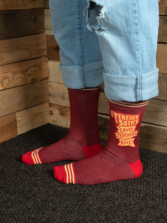Teachers Socks 'Cause Teachers Rock! M-Crew Socks