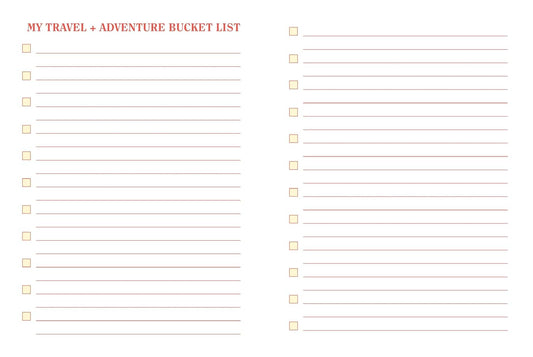 The Bucket List Journal: Plan a Lifetime of Adventures and Memories