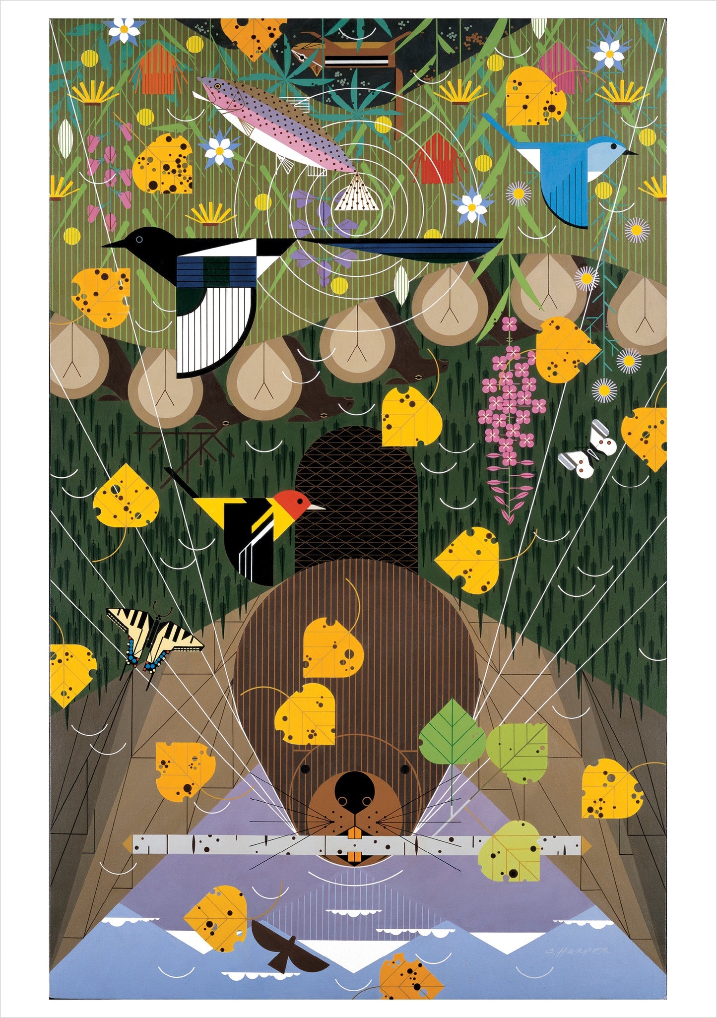 The Rocky Mountains Charley Harper 1000 Piece Puzzle