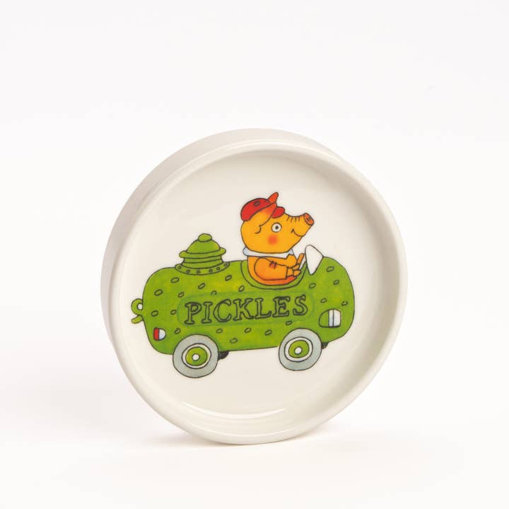 Magpie X Richard Scarry Picklecar Round Trinket Dish