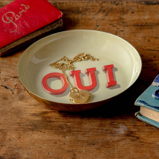 Enamel Printed Tray - Oui