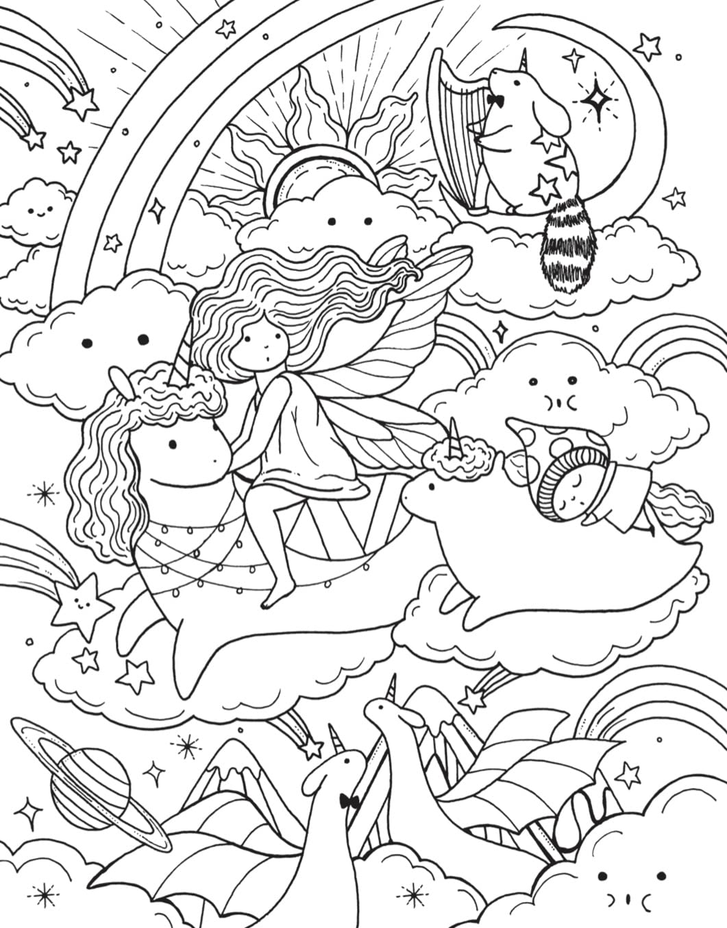 A Million Magical Creatures: Enchanting Characters to Color