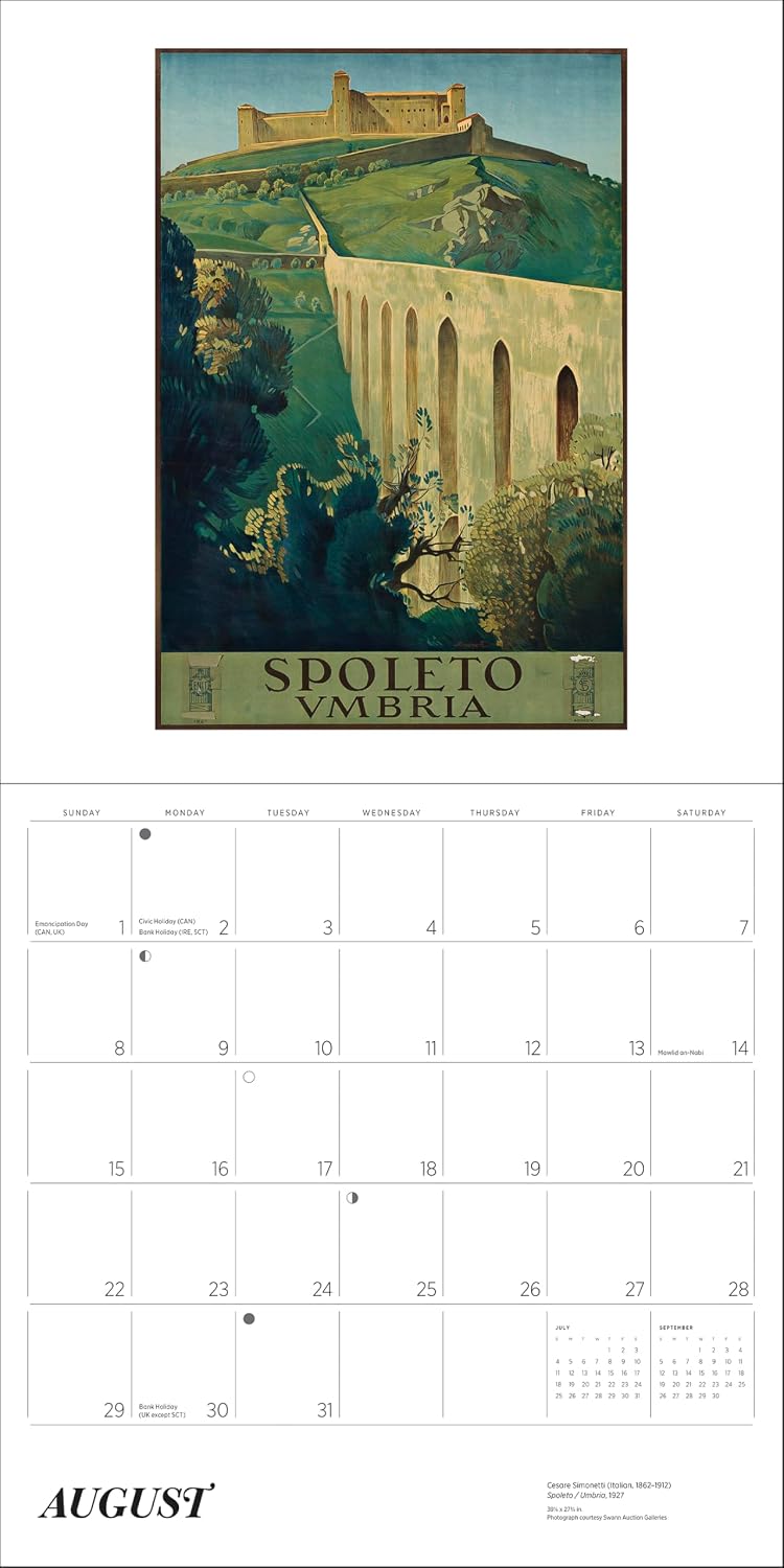 Italy: Vintage Travel Posters 2027 Wall Calendar