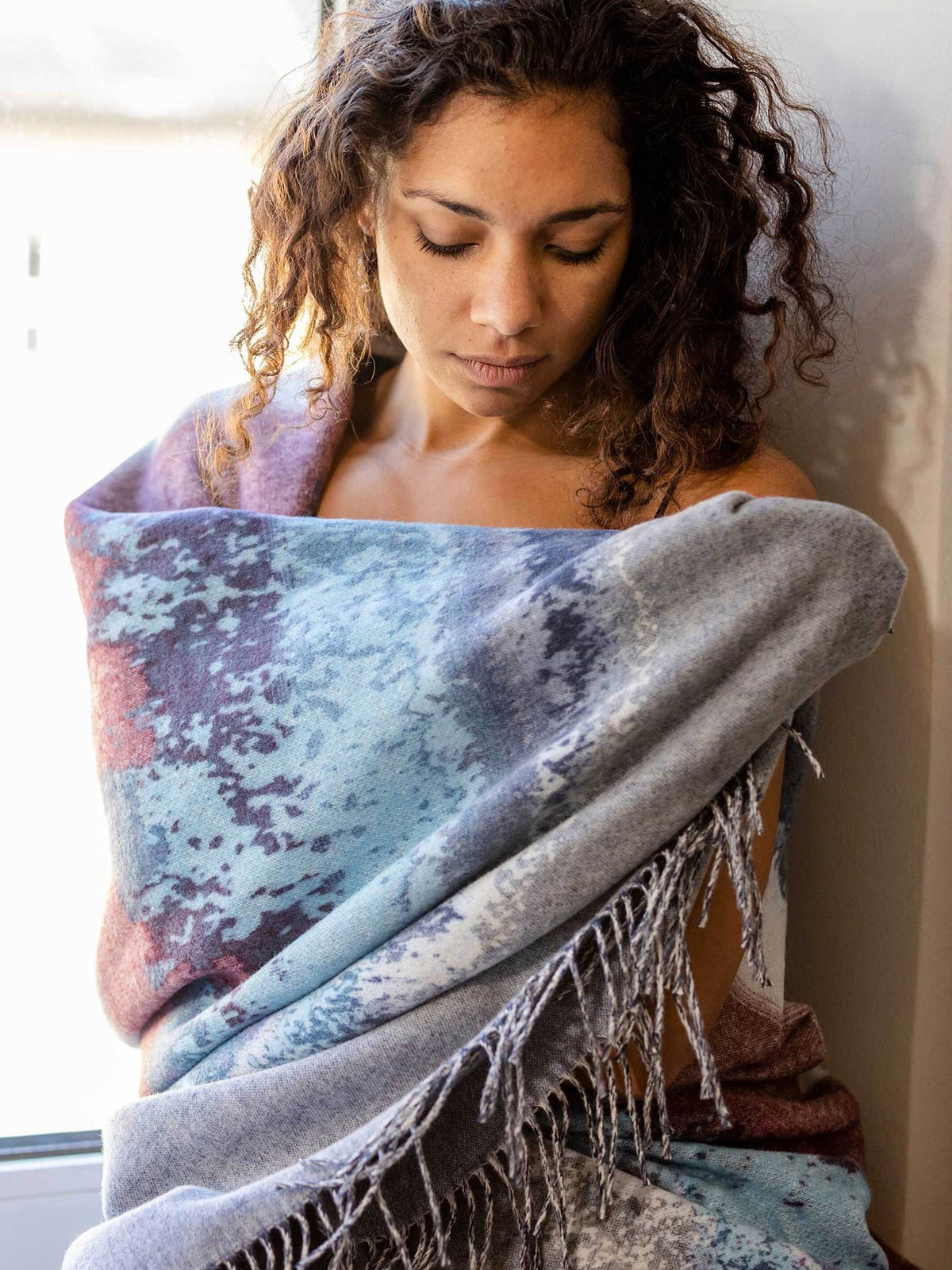 Cashmink Blanket Watercolour Denim