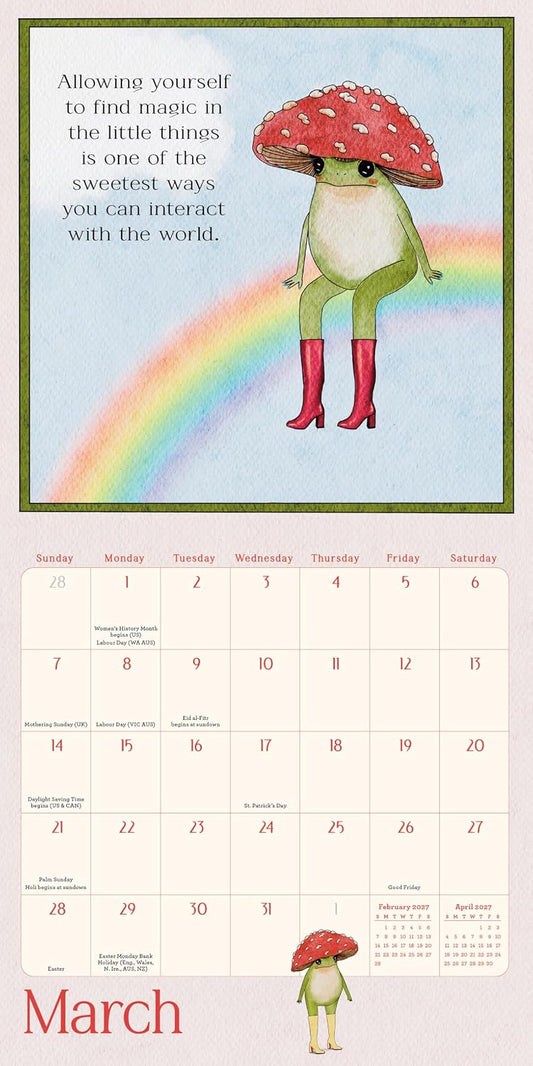 Little Frog's Guide to Self-Care Mini Wall Calendar 2027