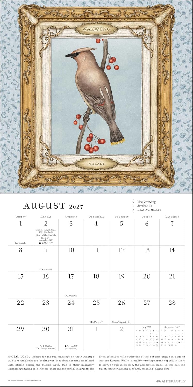 Ornithography 2027 Wall Calendar