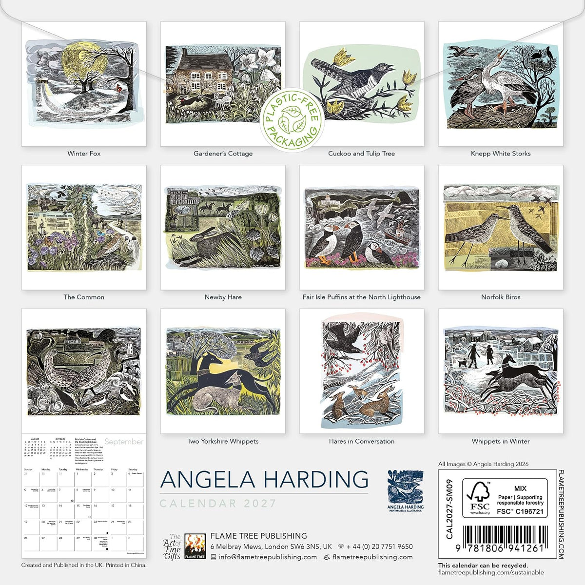Angela Harding 2027 Mini Wall Calendar
