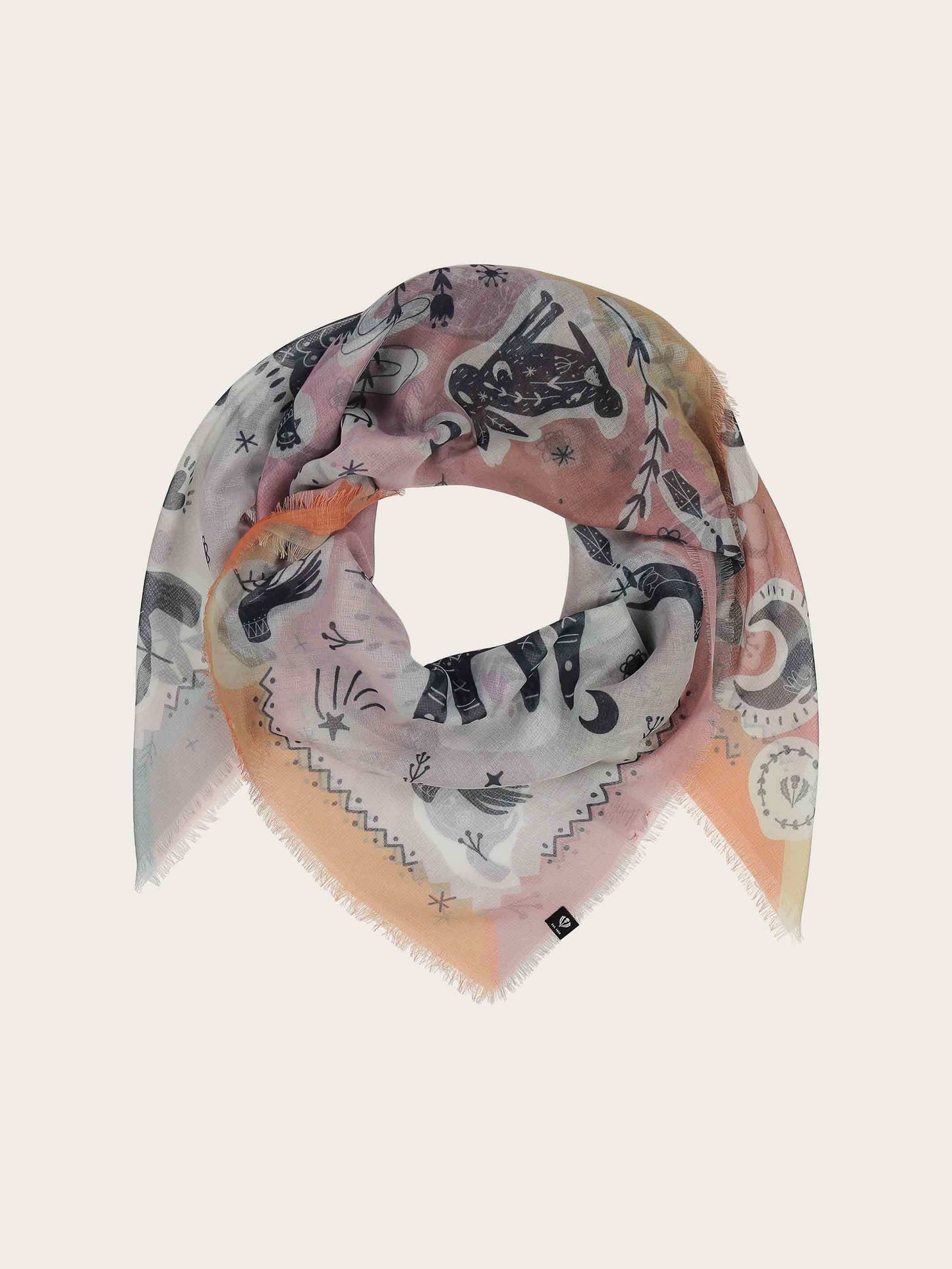 Square Scarf with Mystical Motif