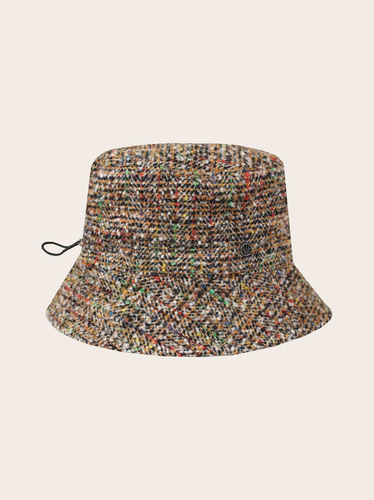 Checkered Pattern Lined Bucket Hat