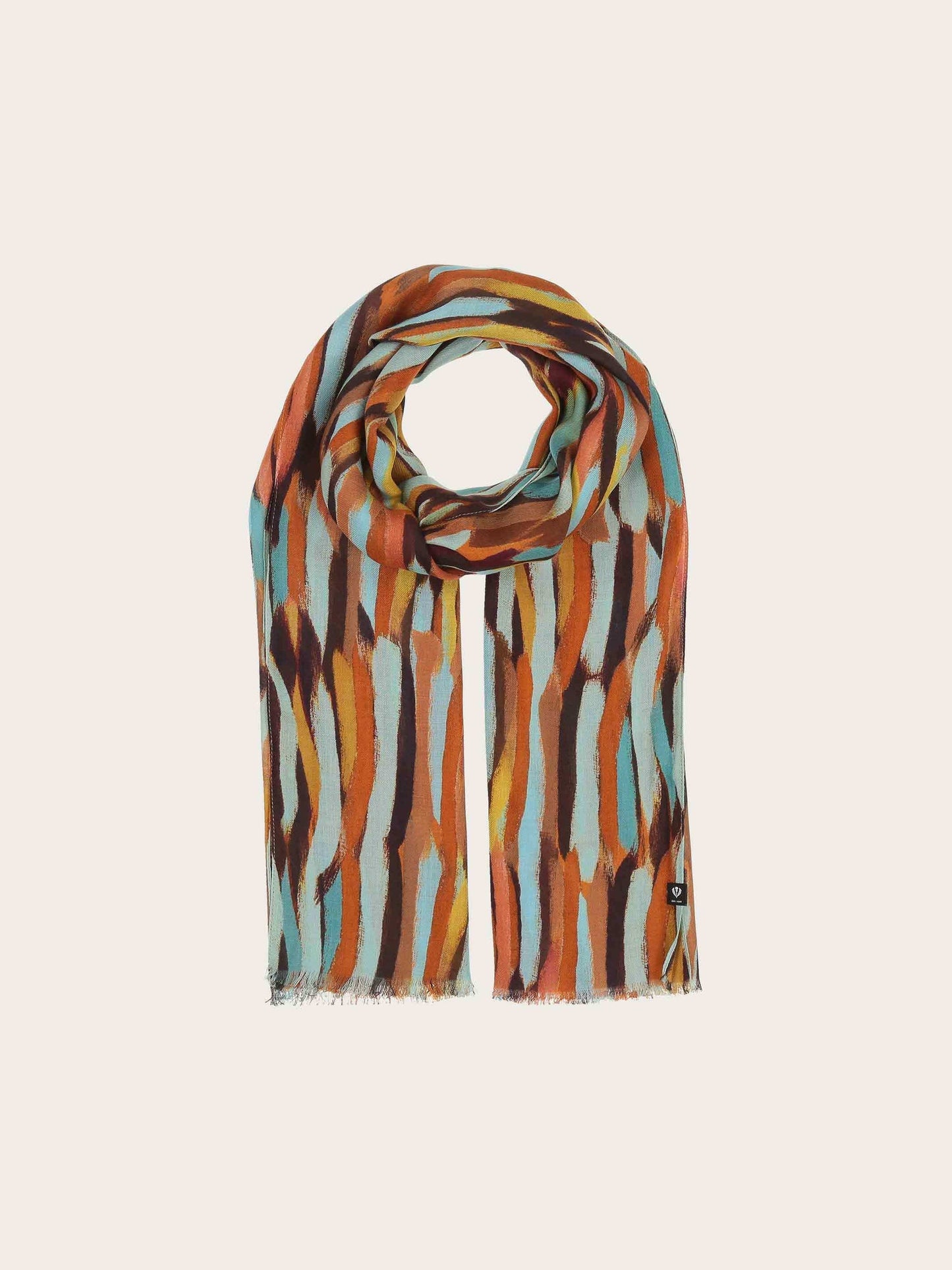 Lightweight Viscose Scarf with Stripe Design