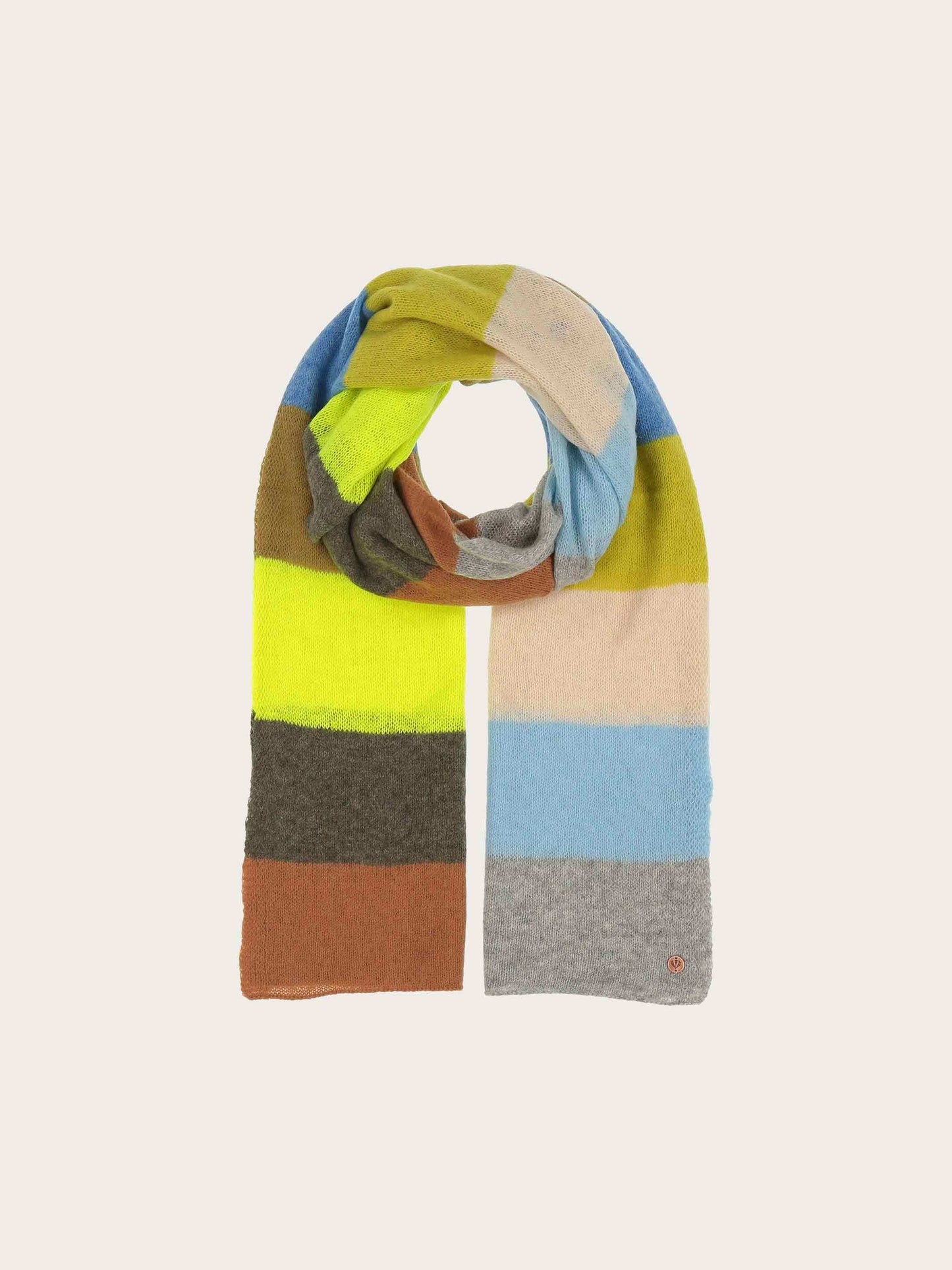 Block Stripe Wool Scarf