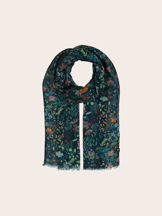 Lightweight Recycled Polyester Floral Scarf
