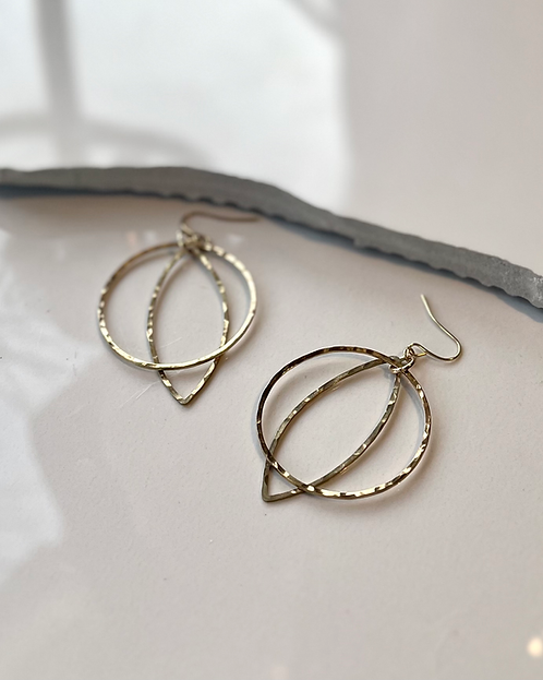 Hand Hammered Brass Earrings