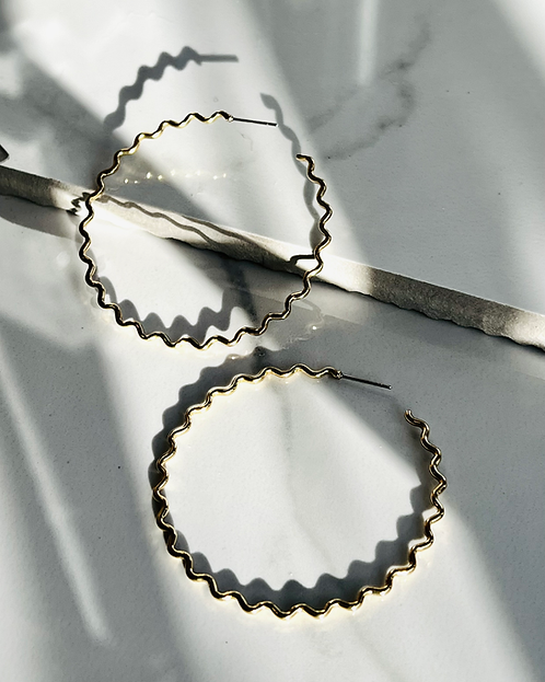 Assorted Brass Hoop Earrings