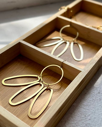 Brass Statement Earrings