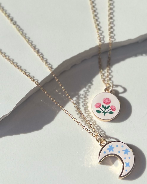 Whimsical Ceramic Pendant Necklace
