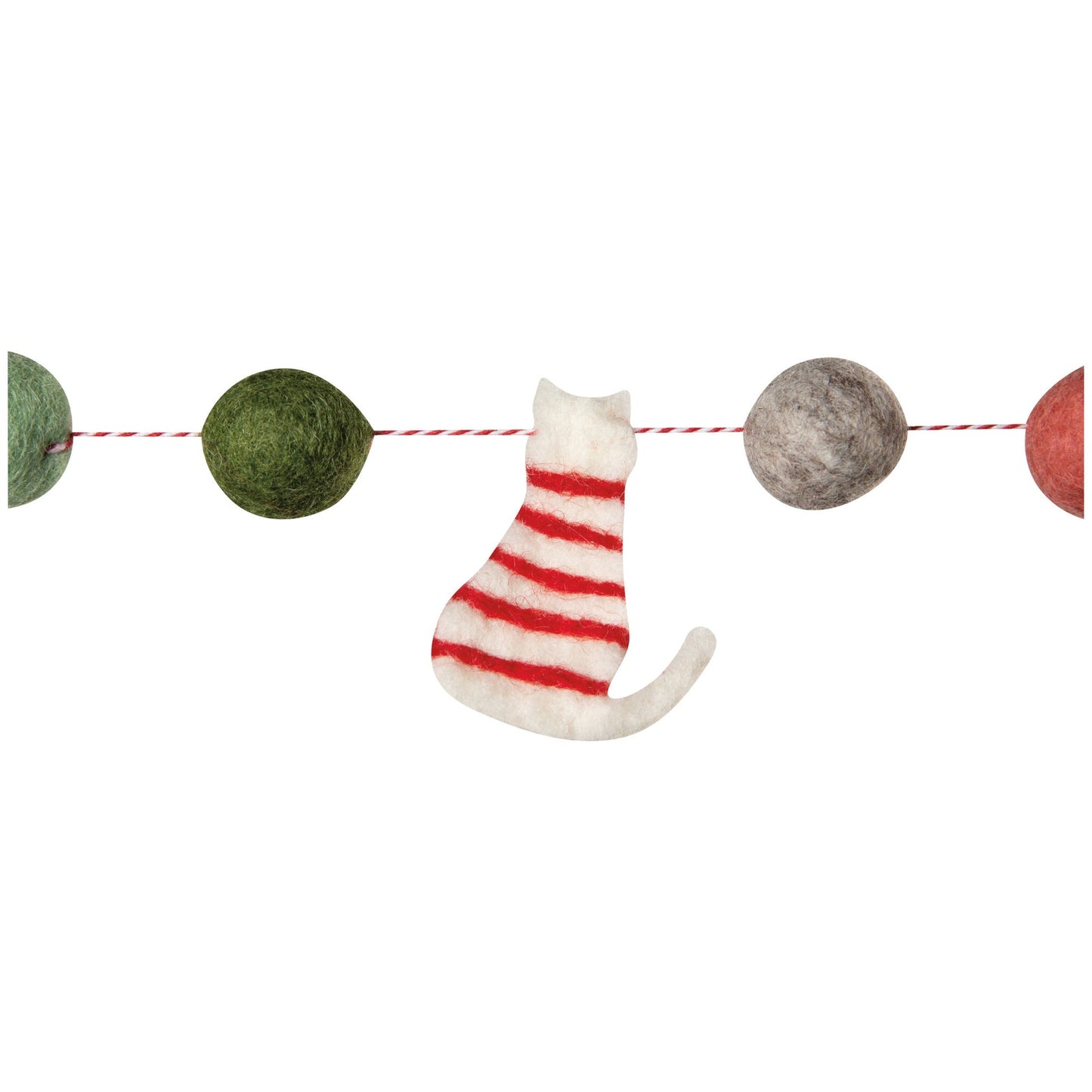 Felted Cats Holiday Garland