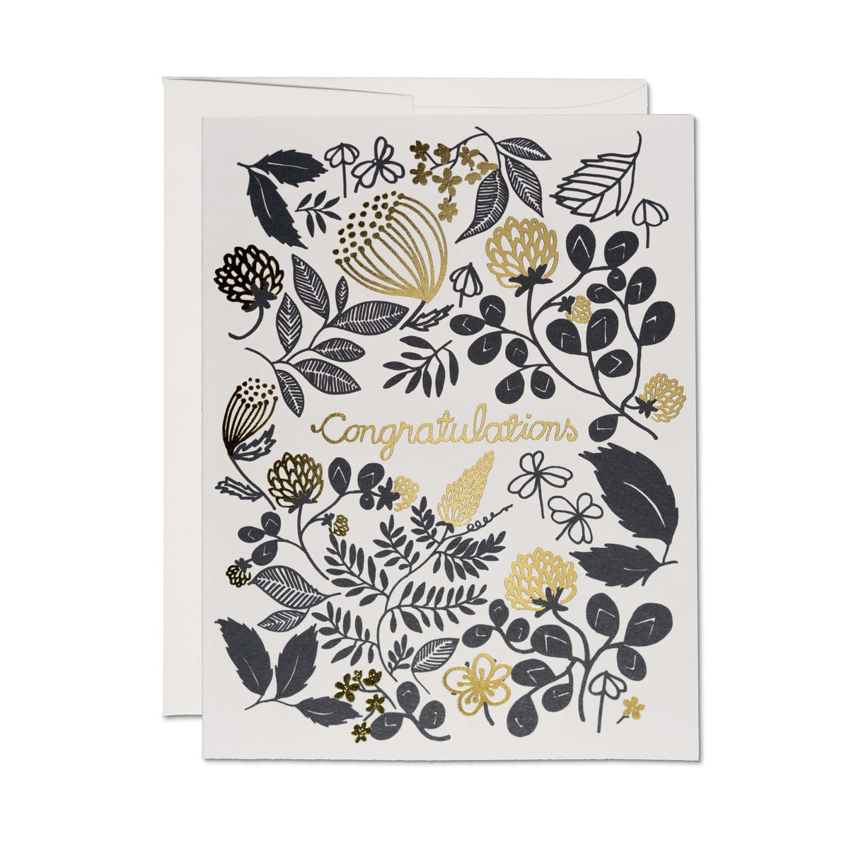Clover Gold Congrats Card