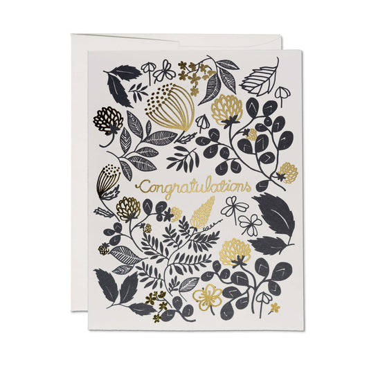 Clover Gold Congrats Card