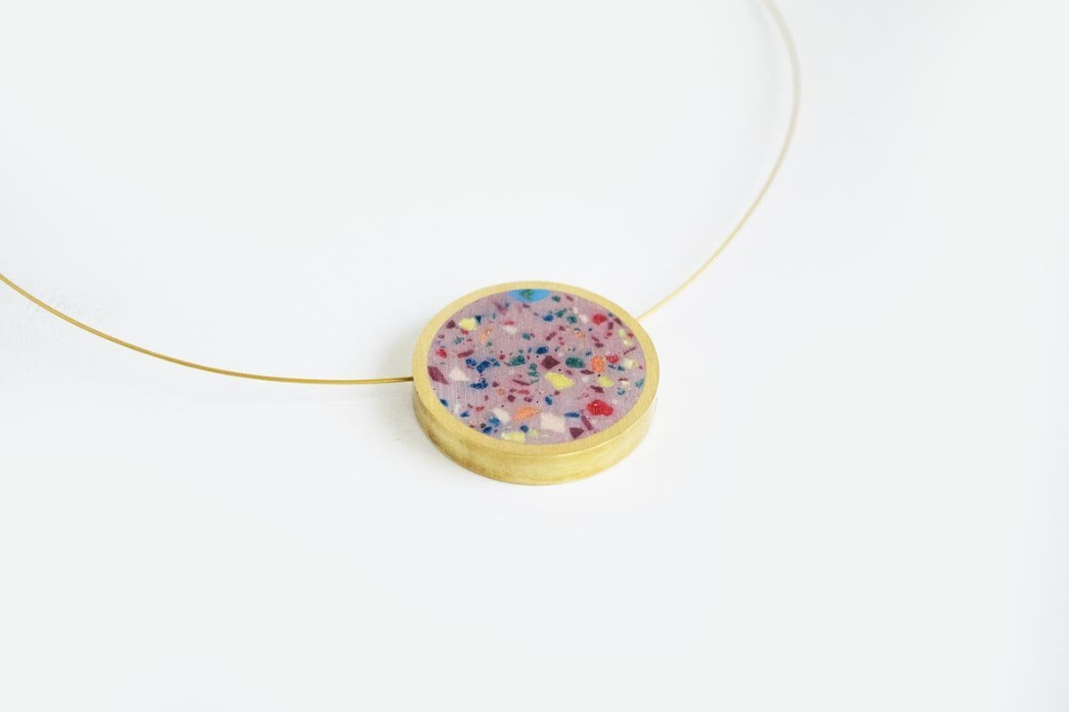 Concrete Framed Necklace