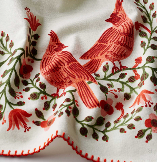 Cardinal Holiday Tea Towel
