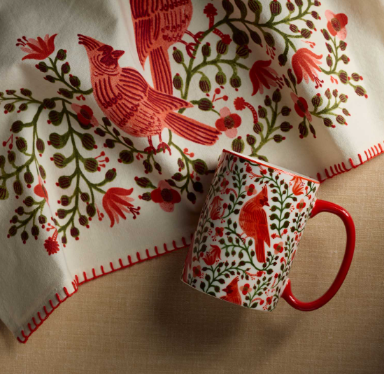 Cardinal Holiday Tea Towel