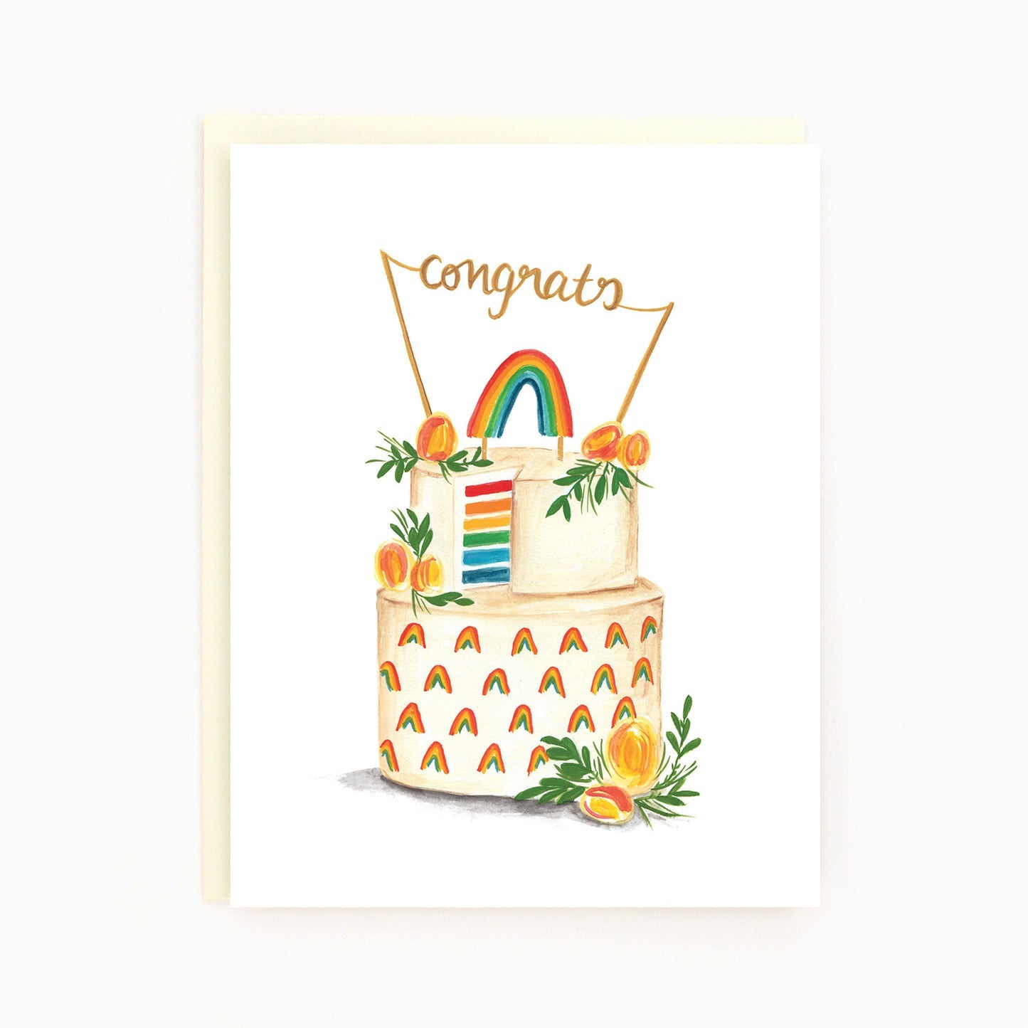 Wedding Rainbow Cake Card
