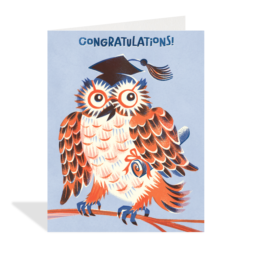 Congrats Owl Grad Card