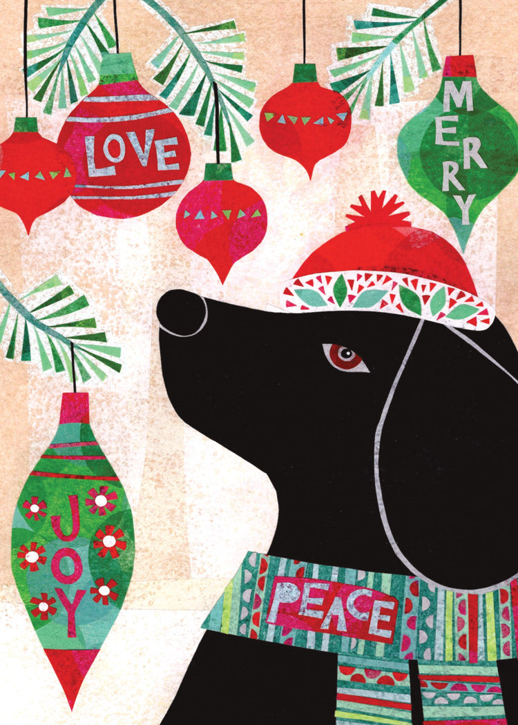 Black Lab Holiday Card