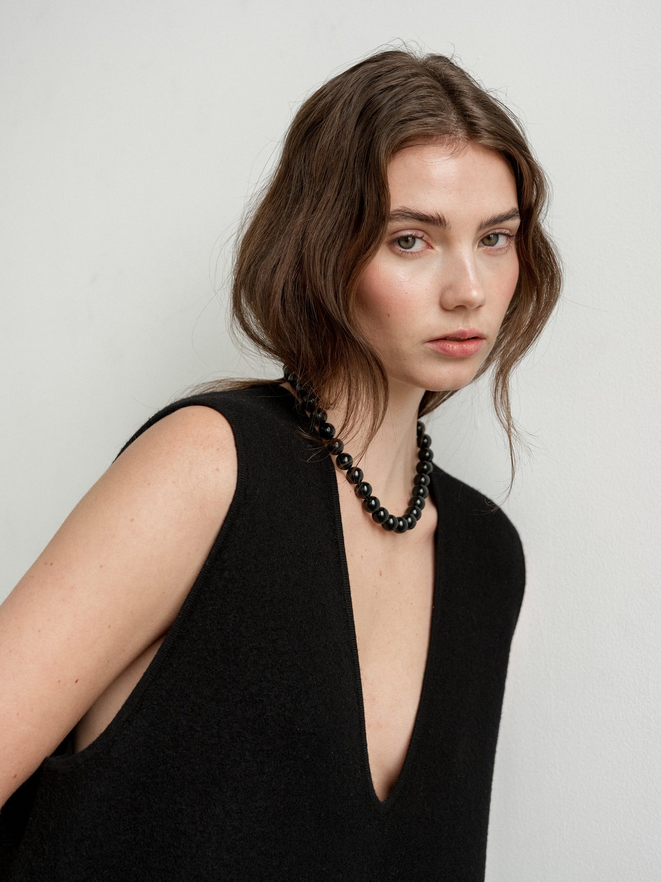 Grande Boule Black Tourmaline Necklace