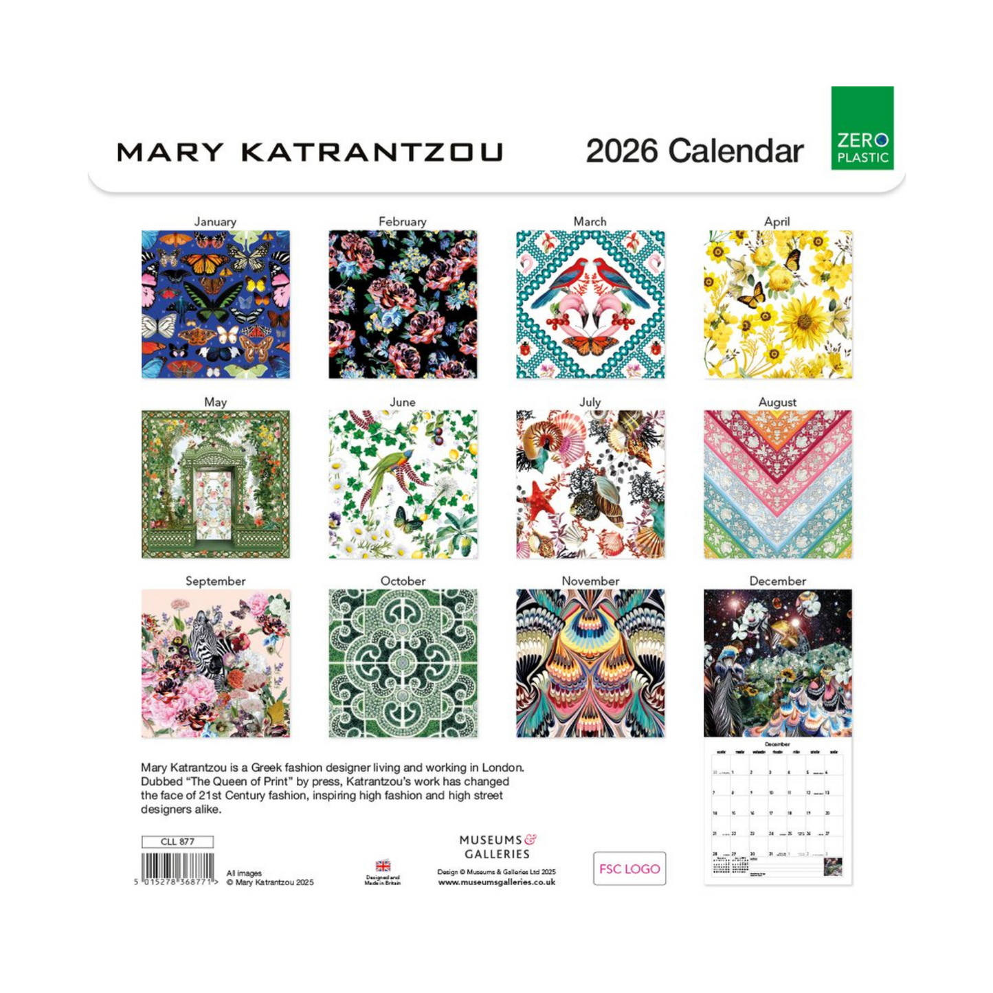 Mary Katrantzou 2026 Wall Calendar