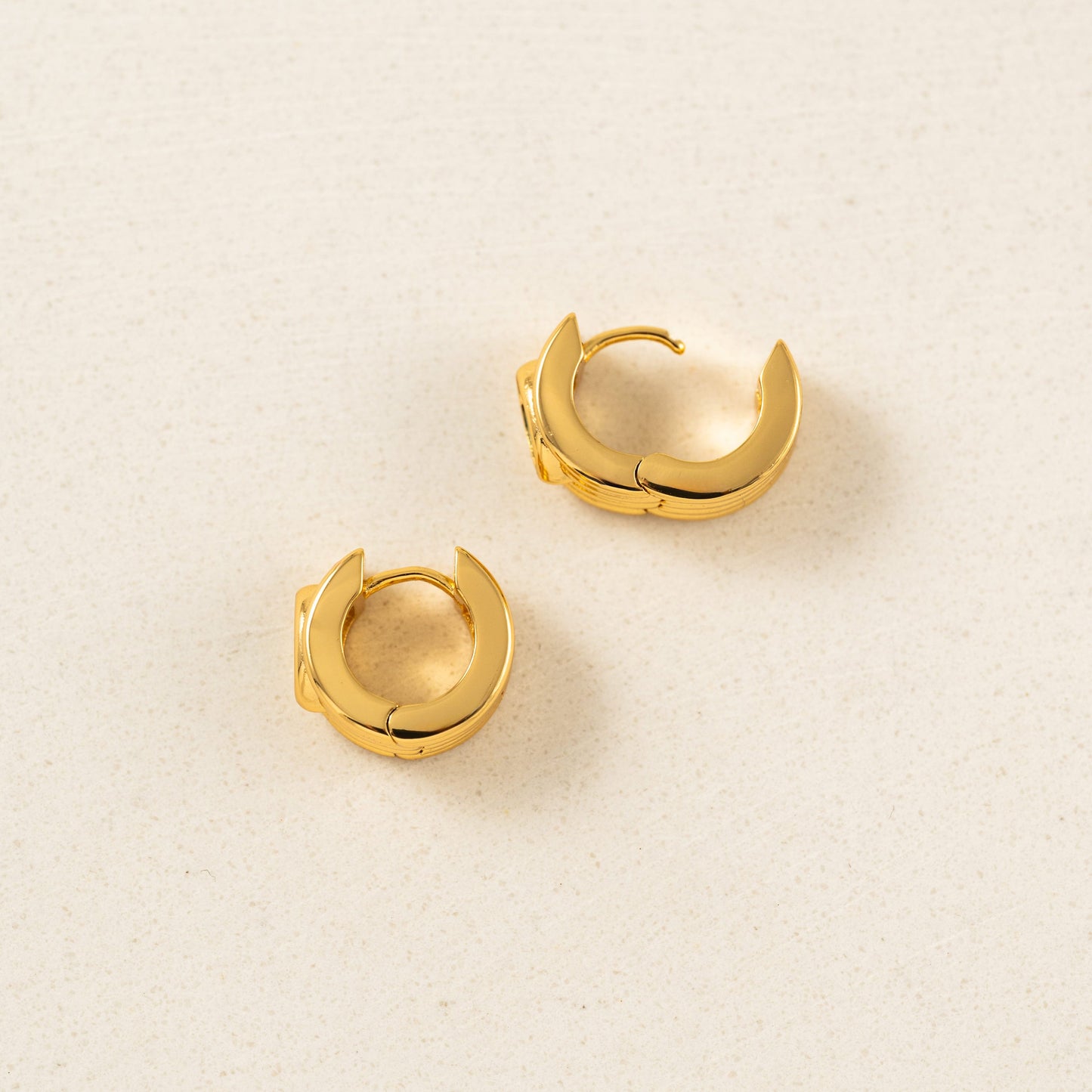 Marquise Groove Hoop Earrings