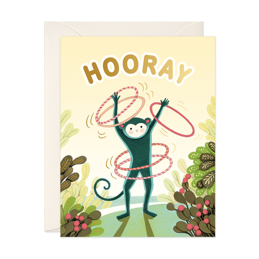 Monkey Hooray Congrats Card