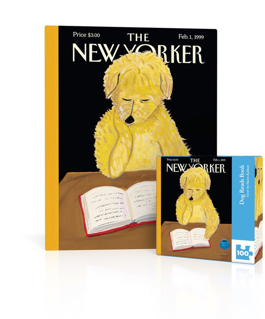 Dog Reads Book 100 Piece Mini Puzzle