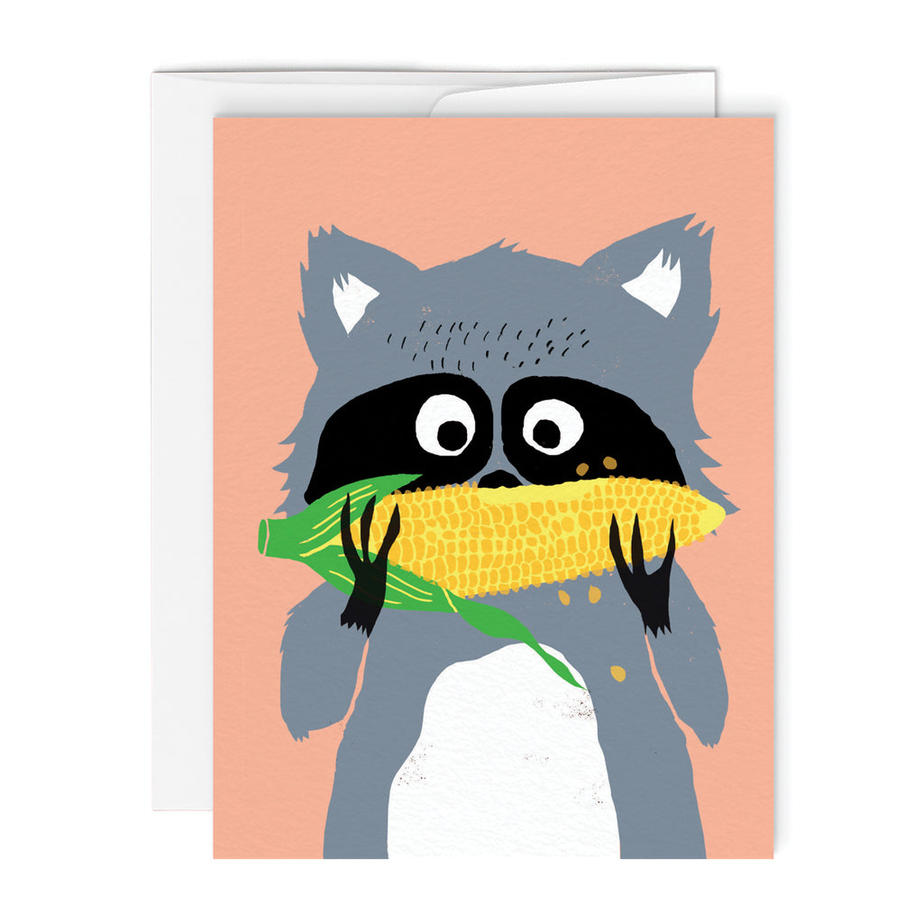 Raccoon Snacks Card