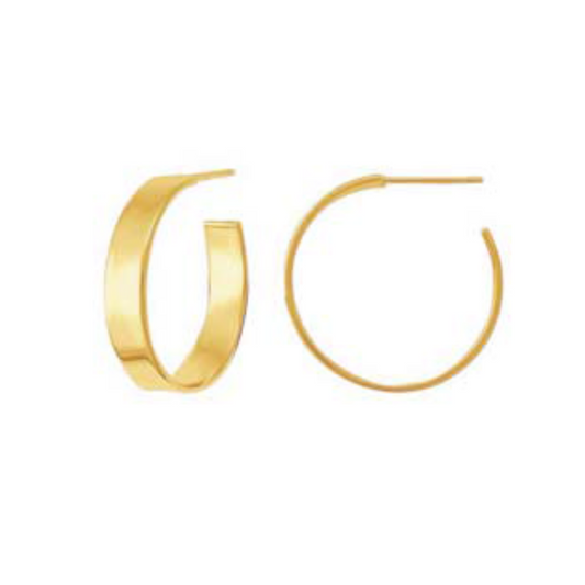 Flat Wide Hoop on Post