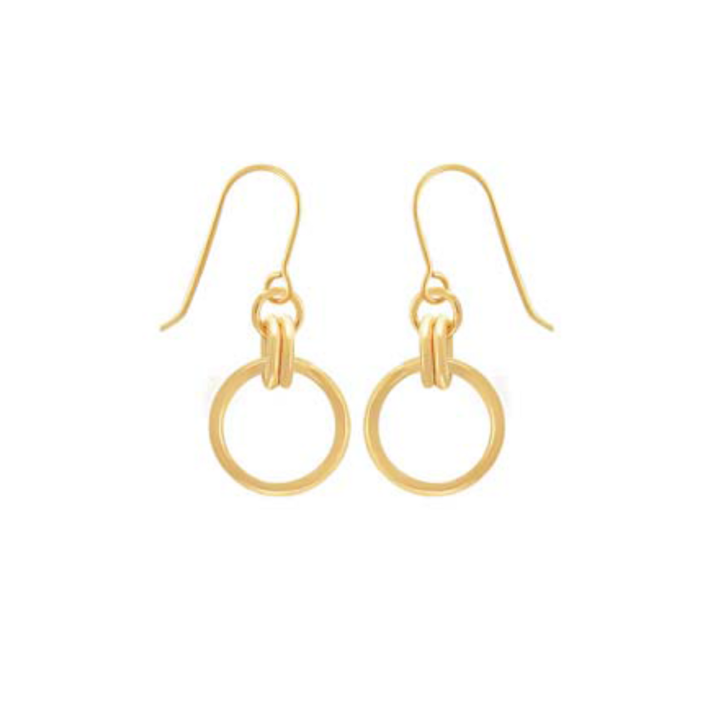 Double Link Circle Hook Earrings